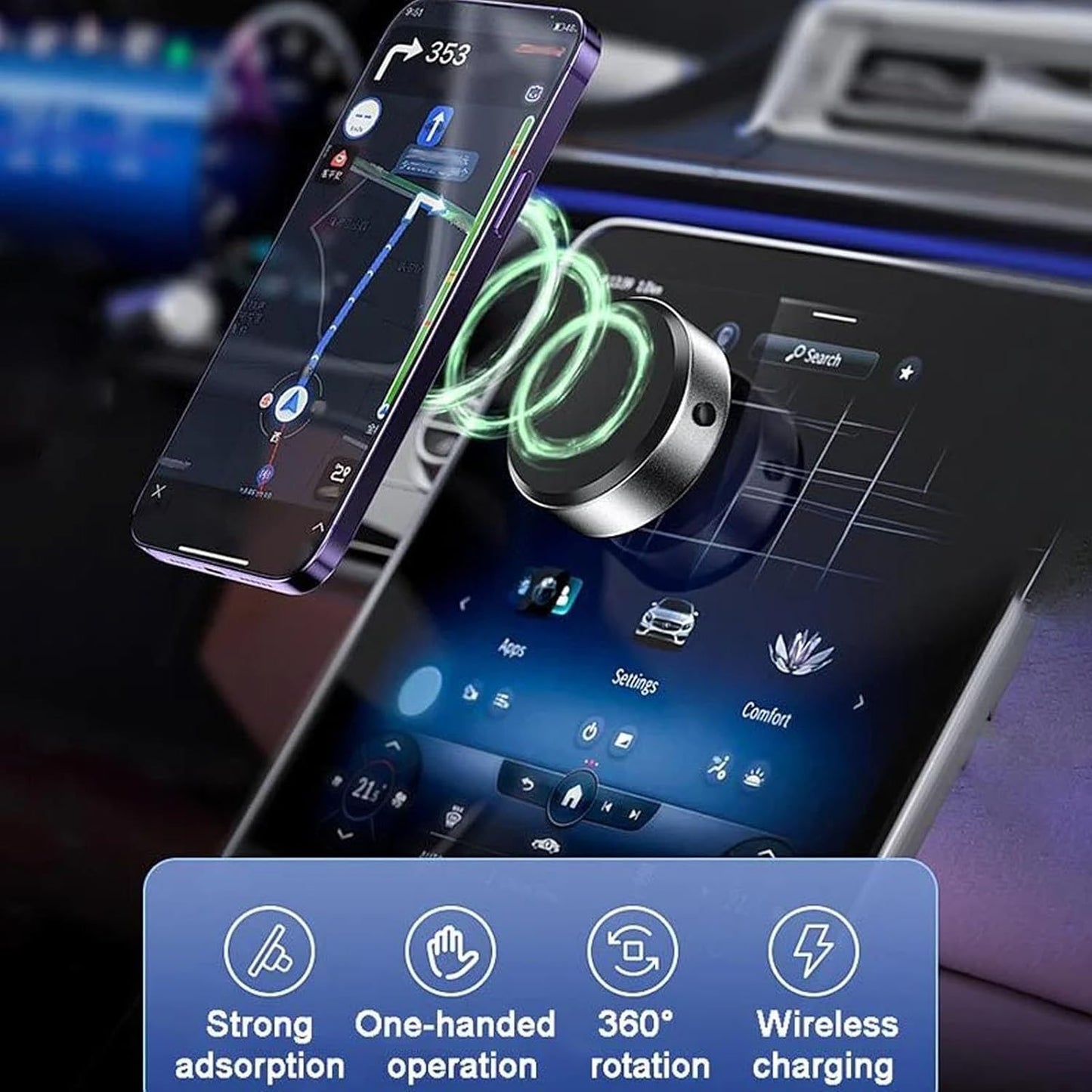 🔥Up to 40% off🔥Double-Sided Phone Holder: Innovative Dual Suction Cup and Magnetic Design