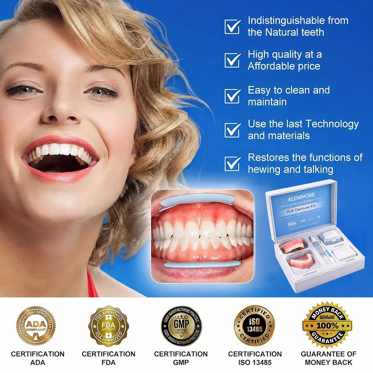 ⏰ Premium Custom Denture Set 🦷— Today's Special Offer | 😀Smile with Confidence|Buy 2 Get 1 Free