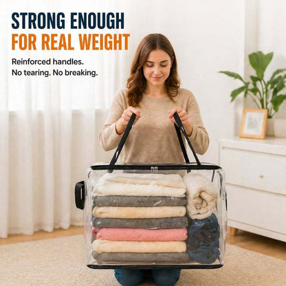 🎁 Last Day Sale 49% OFF📦Large Heavy-Duty Thick Clear Storage Bag for Clothes, Moving & Storage